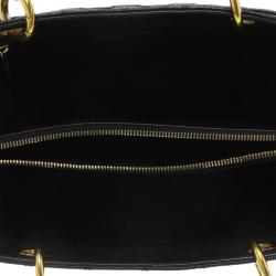 Pre Owned حقيبة شانيل غراند شوبنغ جلد كافيار أسود مبطن