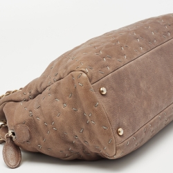 Pre Owned Chanel Beige Leather Wild Stitch Tote