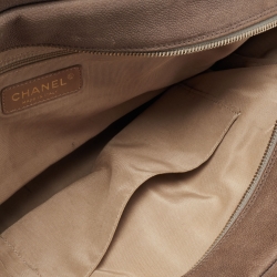 Pre Owned Chanel Beige Leather Wild Stitch Tote