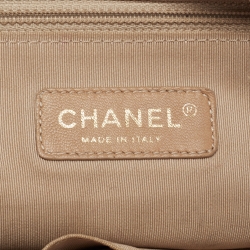 Pre Owned Chanel Beige Leather Wild Stitch Tote