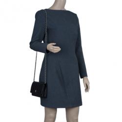 Pre Owned حقيبة شانيل جلد خروف أسود كلاسيكية WOC