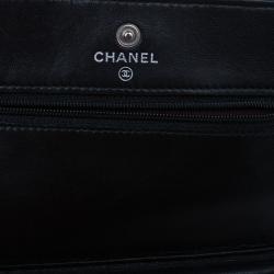 Pre Owned حقيبة شانيل جلد خروف أسود كلاسيكية WOC