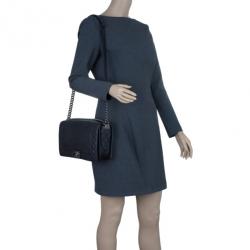 Pre Owned Chanel Black Calfskin Medium Boy Reverso Bag