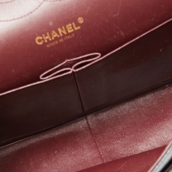 Pre Owned حقيبة شانيل جلد كافيار أسود مبطن قلاب كلاسيك كبيرة