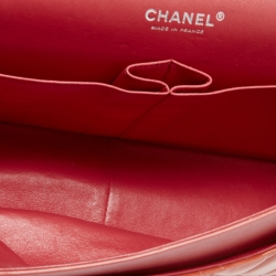 Pre Owned حقيبة شانيل جامبو كلاسيك جلد مبطن بيج فاتح بقلاب مزدوج