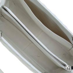 Pre Owned Chanel White Quilted Caviar Leather Grand Shopping Tote
