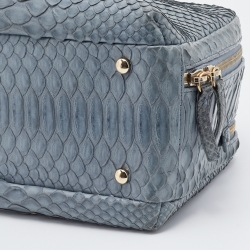 Pre Owned Chanel Grey Python Trendy CC Bowler Bag