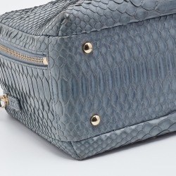 Pre Owned Chanel Grey Python Trendy CC Bowler Bag