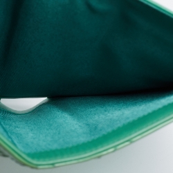 Pre Owned Chanel Green Patent Leather Interlocking CC Continental Wallet