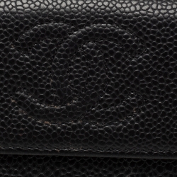 Chanel Black Caviar Leather CC Timeless Wallet