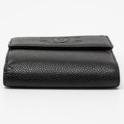 Chanel Black Caviar Leather CC Timeless Wallet