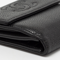 Chanel Black Caviar Leather CC Timeless Wallet