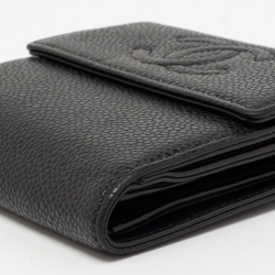 Chanel Black Caviar Leather CC Timeless Wallet