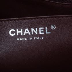 Pre Owned Chanel Burgundy Patent Leather Jumbo Flap