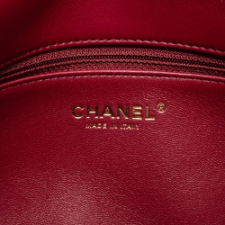 Chanel Burgundy Quilted Lambskin Leather Flap Bag