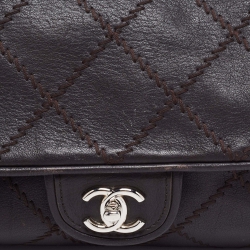 Pre Owned Chanel Black Quilted Leather Ultimate Stitch Flap Bag