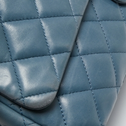 Chanel Blue Quilted Caviar Leather Maxi Classic Double Flap Bag