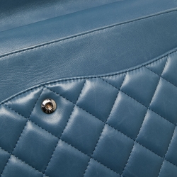 Chanel Blue Quilted Caviar Leather Maxi Classic Double Flap Bag