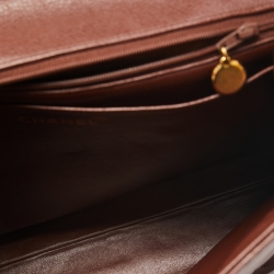 Pre Owned Chanel Brown Leather Kelly Top Handle Bag