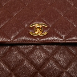 Pre Owned Chanel Brown Leather Kelly Top Handle Bag