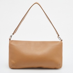 Pre Owned Chanel Beige Choco Bar Leather Mademoiselle Lock Flap Shoulder Bag