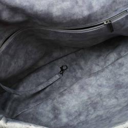 Pre Owned Chanel Cream/Grey Python Jumbo XL Flap Bag