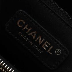 Pre Owned Chanel Black Quilted Caviar Leather Grand Shopping Tote