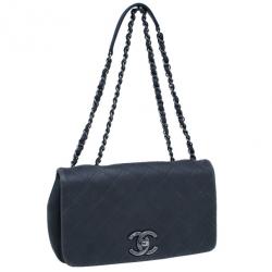 مملوكة مسبقًا Chanel Black CC Lambskin Quilted Flap Shoulder Bag