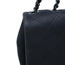 مملوكة مسبقًا Chanel Black CC Lambskin Quilted Flap Shoulder Bag