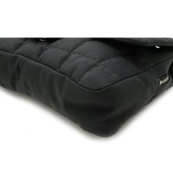 Pre Owned Chanel Black Quilted Nylon Flap Bag 