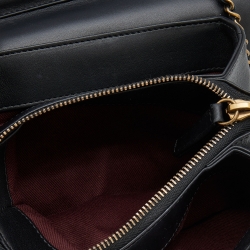 Pre Owned Chanel Black Quilted Leather Enamel Bag