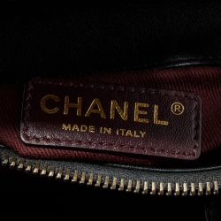 Pre Owned Chanel Black Quilted Leather Enamel Bag