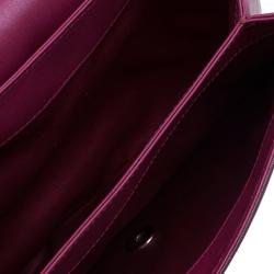 Pre Owned Chanel Red Leather Double Stitch Shoulder Bag