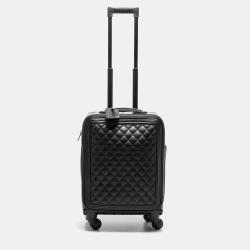 Chanel Black Quilted Caviar Leather Coco Case Trolley