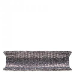 Pre Owned Chanel Quilted Silver Glitter Leather Reissue Shoulder Bag