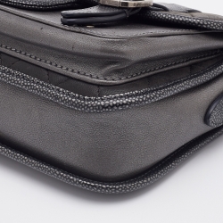 Chanel Grey Quilted Leather Bombay Back to School Messenger Bag