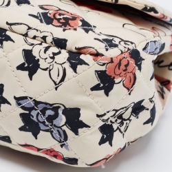 Pre Owned Chanel  Multicolor Floral Print Fabric Mini Square Classic Flap Bag 