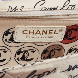 Pre Owned Chanel  Multicolor Floral Print Fabric Mini Square Classic Flap Bag 