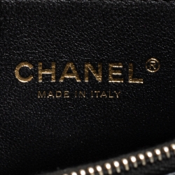 Pre Owned Chanel Black Caviar Leather Medium Coco Top Handle Bag