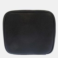Pre Owned Chanel Black Caviar Leather Vintage Vanity Top Handle Bag 