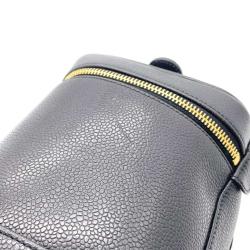 Pre Owned Chanel Black Caviar Leather Vintage Vanity Top Handle Bag 