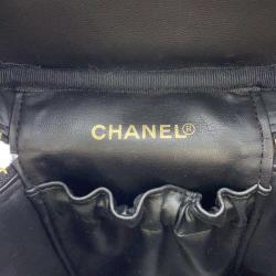 Pre Owned Chanel Black Caviar Leather Vintage Vanity Top Handle Bag 