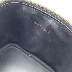 Pre Owned Chanel Black Caviar Leather Vintage Vanity Top Handle Bag 