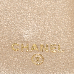 Chanel Pink Camellia Embossed Leather CC Flap Wallet