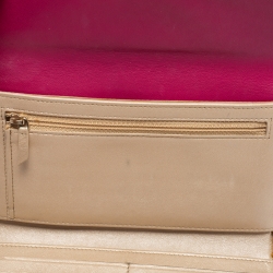 Chanel Pink Camellia Embossed Leather CC Flap Wallet