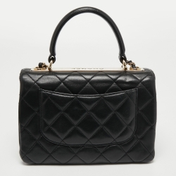 مملوكة مسبقًا Chanel Black Quilted Leather Small Trendy CC Top Handle Bag
