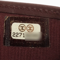 Pre Owned Chanel Black Quilted Caviar Leather Classic  Wallet 