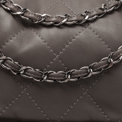 مملوكة مسبقًا Chanel Grey Quilted Leather Country Chic Crossbody Flap Bag