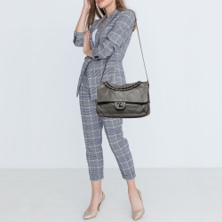مملوكة مسبقًا Chanel Grey Quilted Leather Country Chic Crossbody Flap Bag