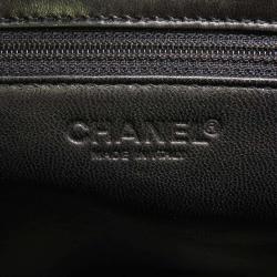 Pre Owned Chanel Black Patent Chocolate Bar Tote bag